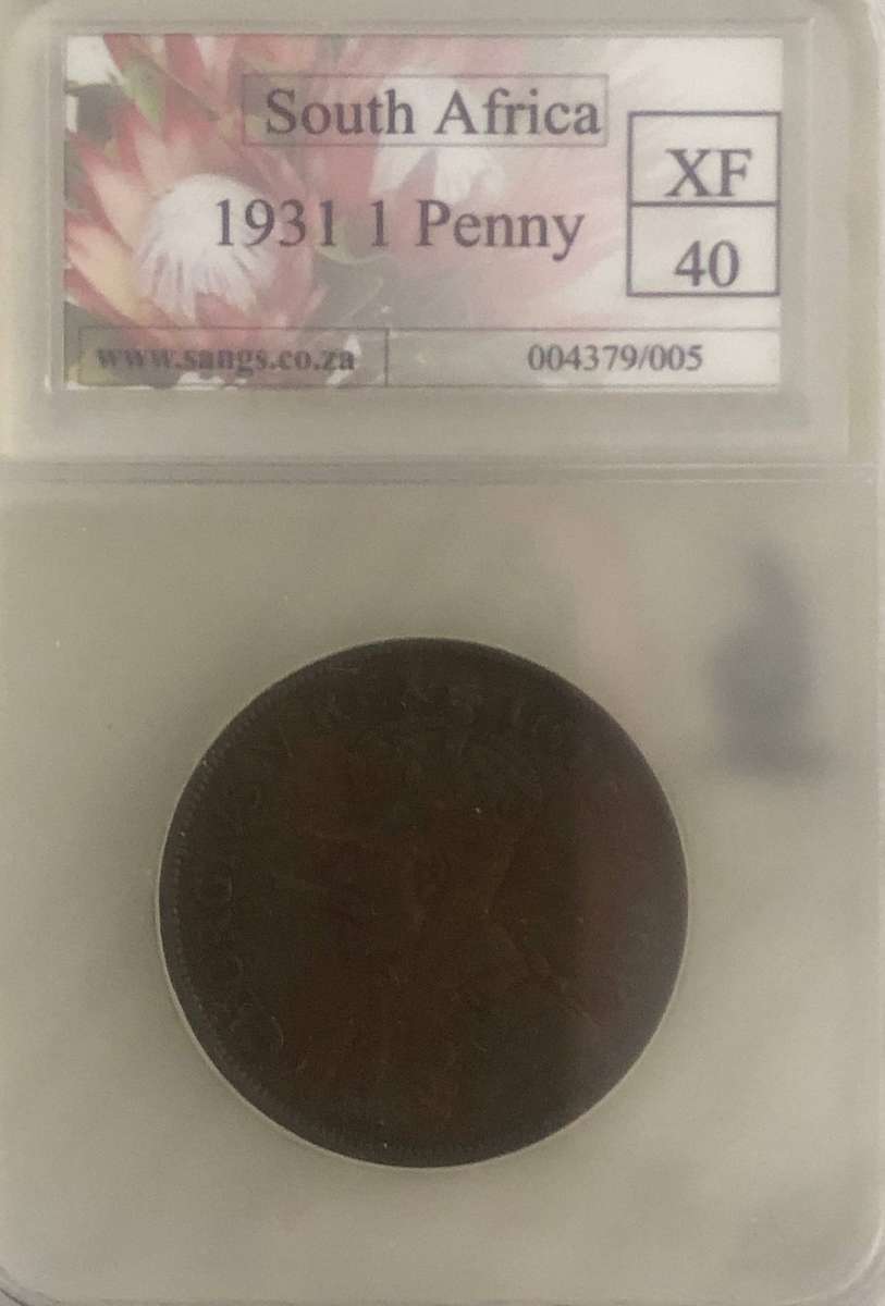 1931 Union of South Africa 1 Penny
