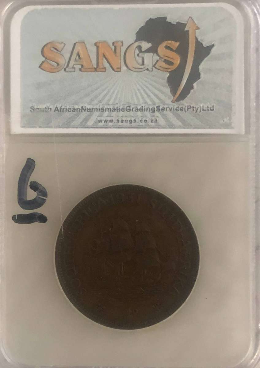 1931 Union of South Africa 1 Penny