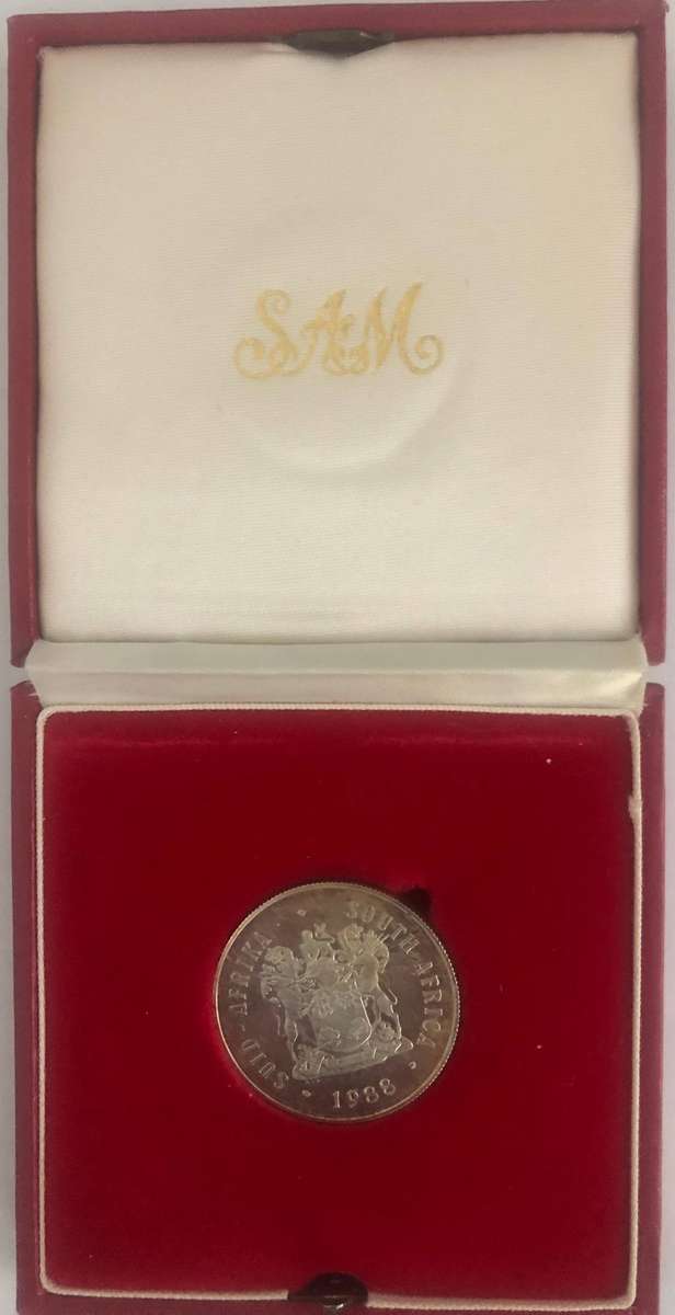 Republic of South Africa 1988 R1 Silver Proof Commemorative Coin