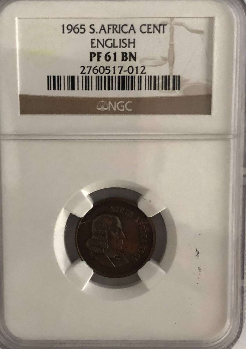 1965 PF61BN RSA 1 Cent