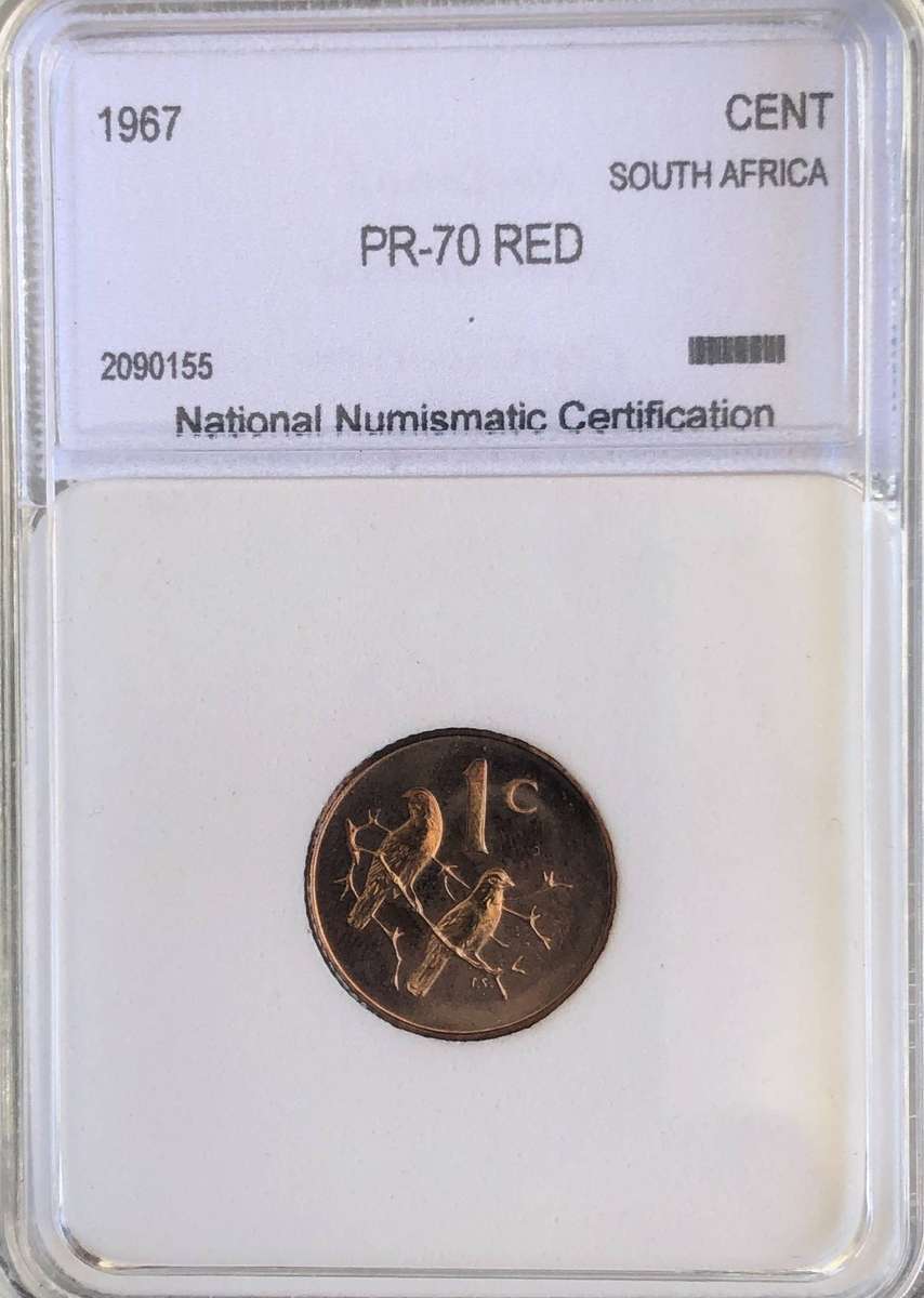 The Perfect Coin RSA 1967 1 Cent Graded PF 70 RED