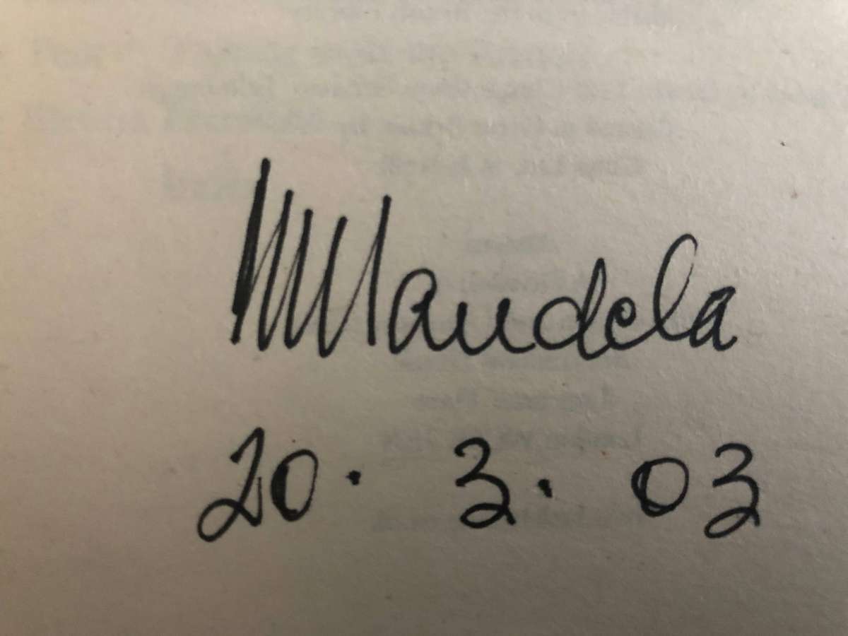 Hand Signed by Nelson Mandela Paperback " Long Walk To Freedom" With COA