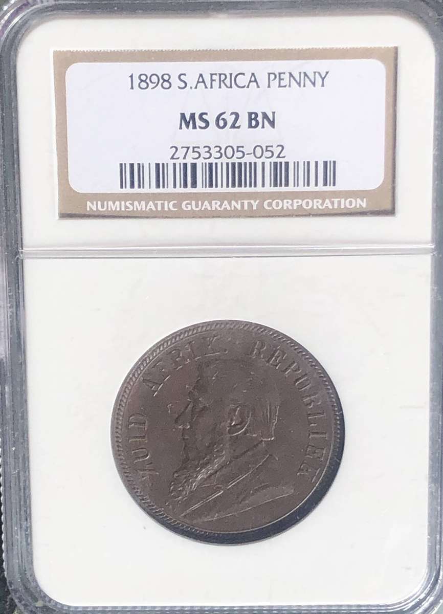 1898 ZAR 1 Penny MS62BN
