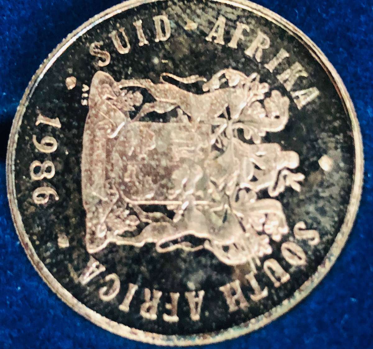 1986 Johannesburg R1 Silver Commemorative Proof Coin