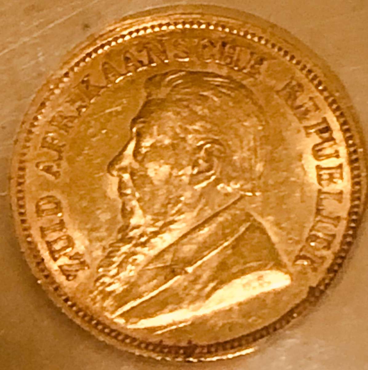 1892 ZAR Gold Half Pond High Grade AU58 -REDUCED