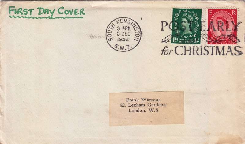 England ,QEII,1952,South Kensington to London, Nice Slogan