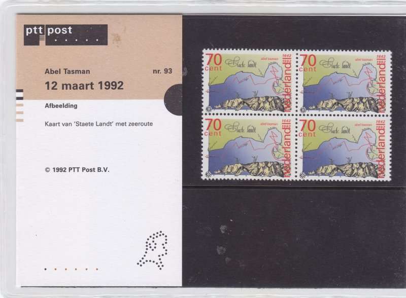 Netherlands, Scott #809,1992,MNH,Presentation Pack,CV$3.00