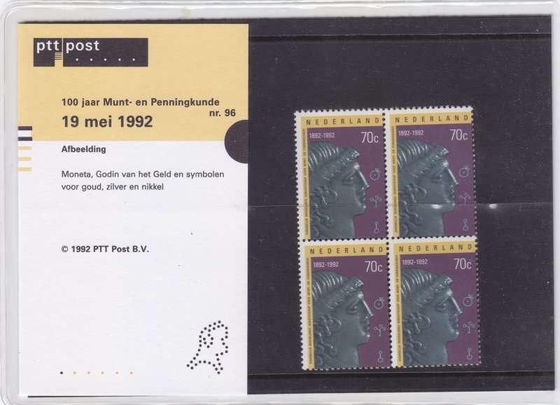 Netherlands, Scott #814,1992,MNH,Presentation Pack,CV$4.00