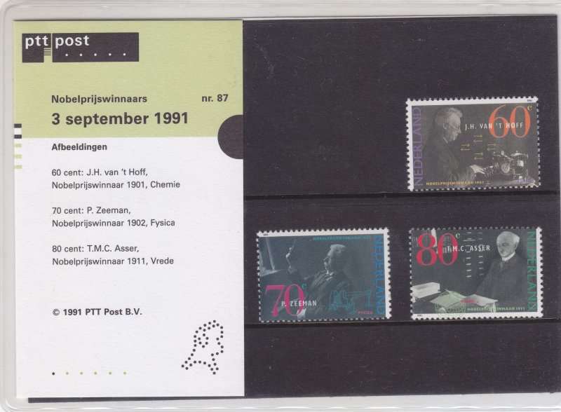 Netherlands, Scott #798/800,1991,MNH,Presentation Pack,CV$3.00