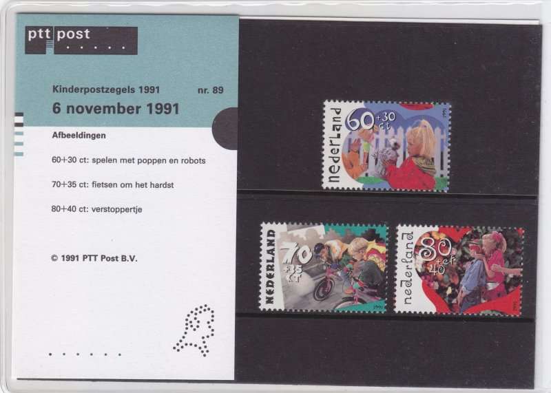 Netherlands, Scott #B659/61,1991,MNH,Presentation Pack,Semi,postal,CV$4.00