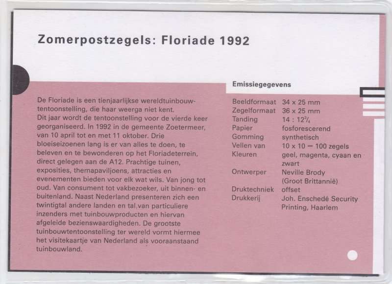 Netherlands, Scott #B662/4,1992,MNH,Presentation Pack,Semi,postal,CV$4.00