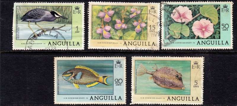 Anguilla,Scott#275,279,282,283,286,1978,88,FU,CV$6.00