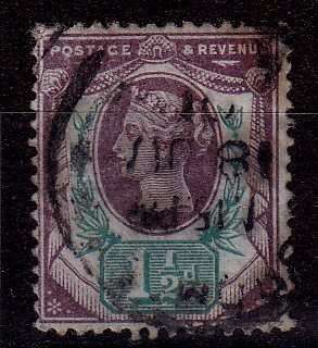 England, Scott #112,1887/92,QV,FU,CV$8.25