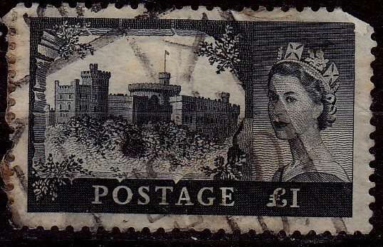 England, Scott #312,1955,QEII,Used,CV$35.00