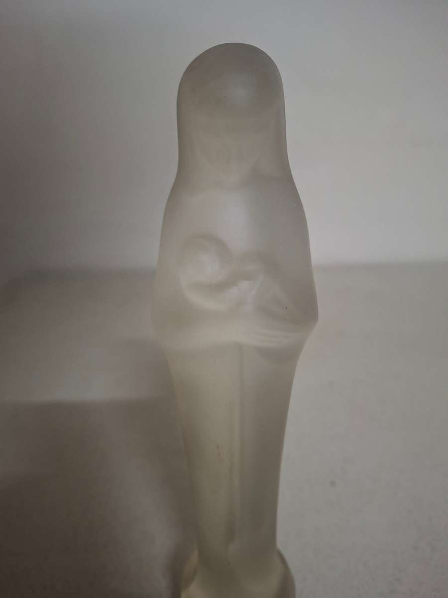art deco frosted glass morther of mary and baby jesus