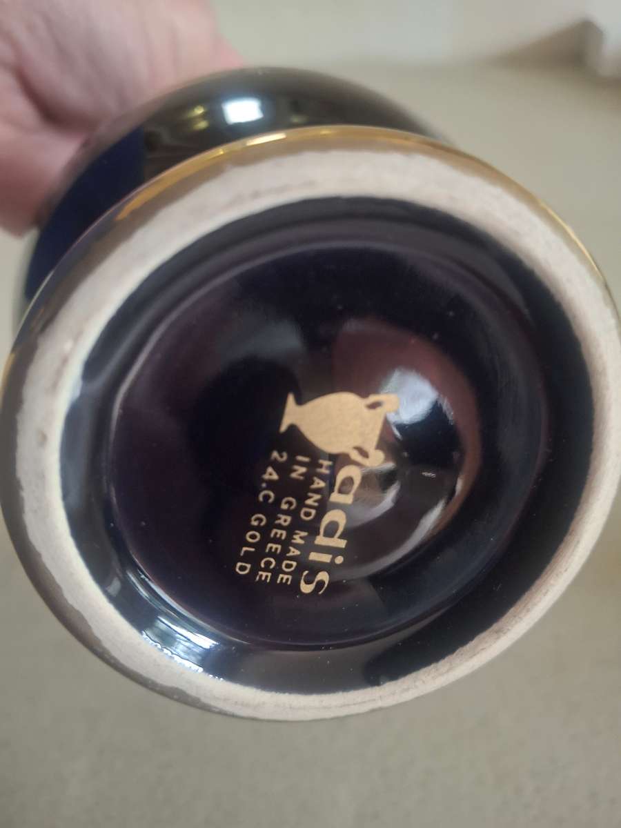 Double handled greek procelain vase