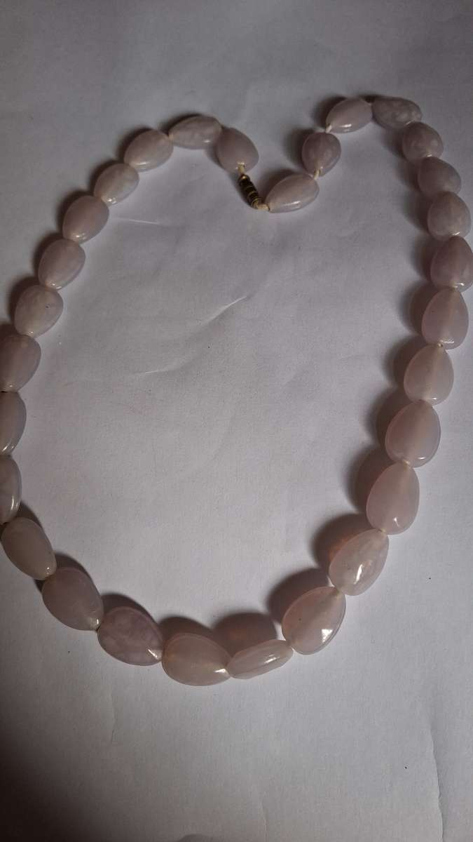 Pink beaded costume necklace