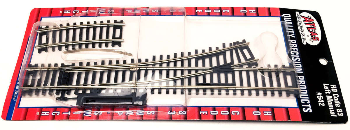 ATLAS: HO CODE-83 MANUAL SNAP-SWITCH LEFT #542