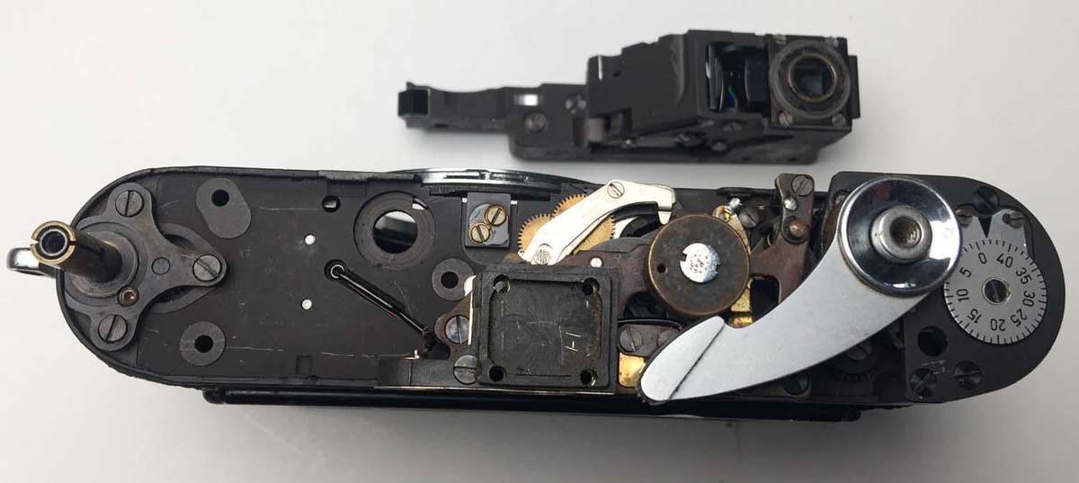 Leica M3 in pieces
