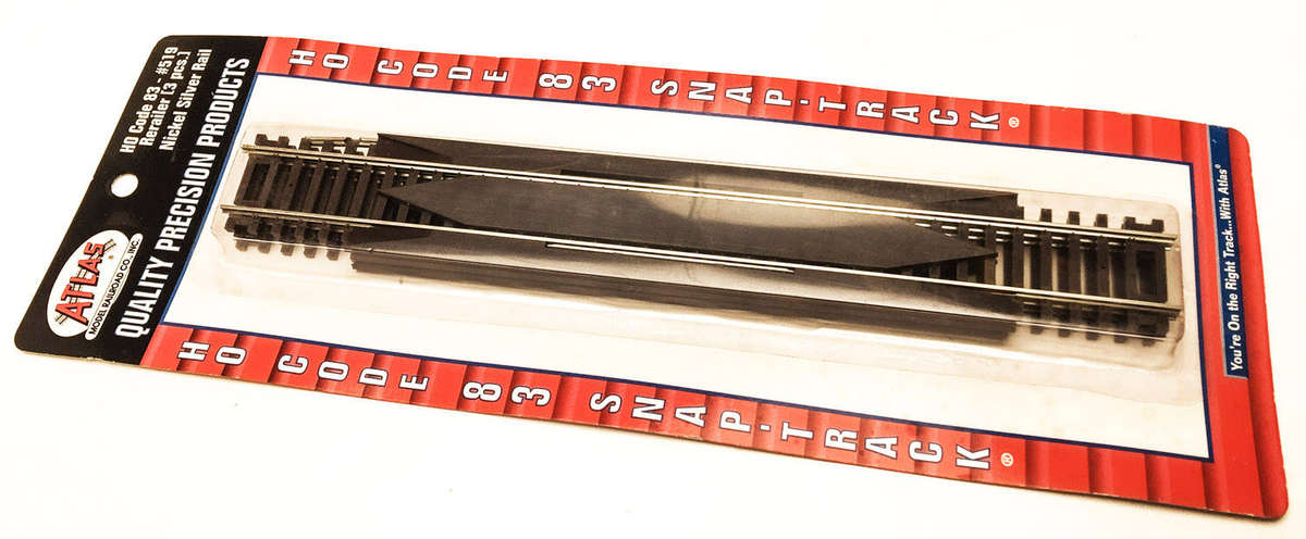 ATLAS: HO CODE 83 RERAILER TRACK- 3pcs #519
