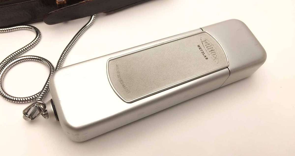 Minox B with case, chain and developing tank