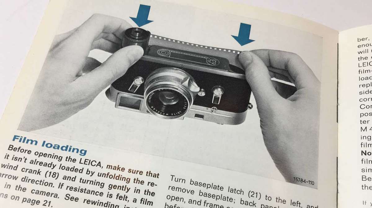 Leica M4 Instruction Booklet
