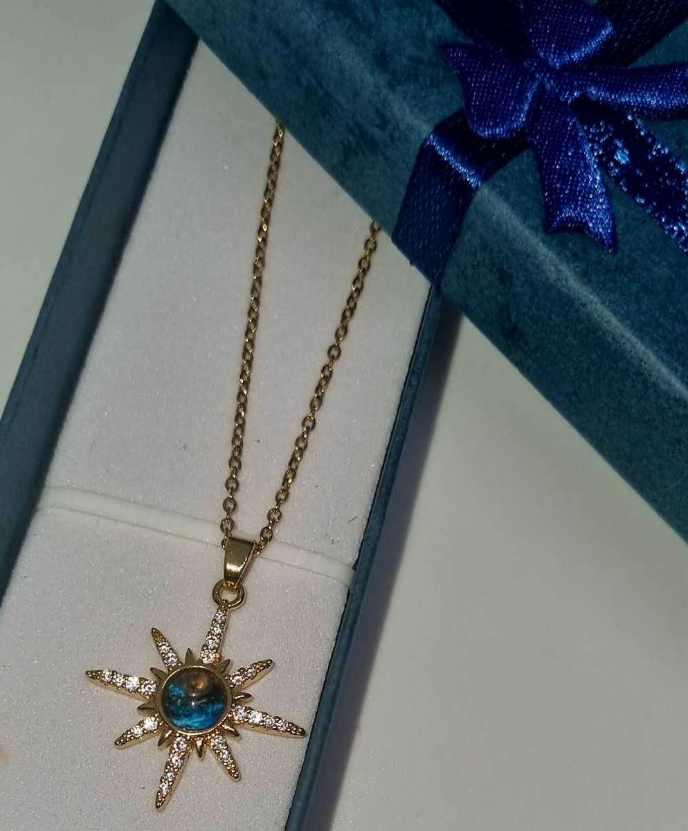 Stainless Steel Necklace with Zirconia Pendant