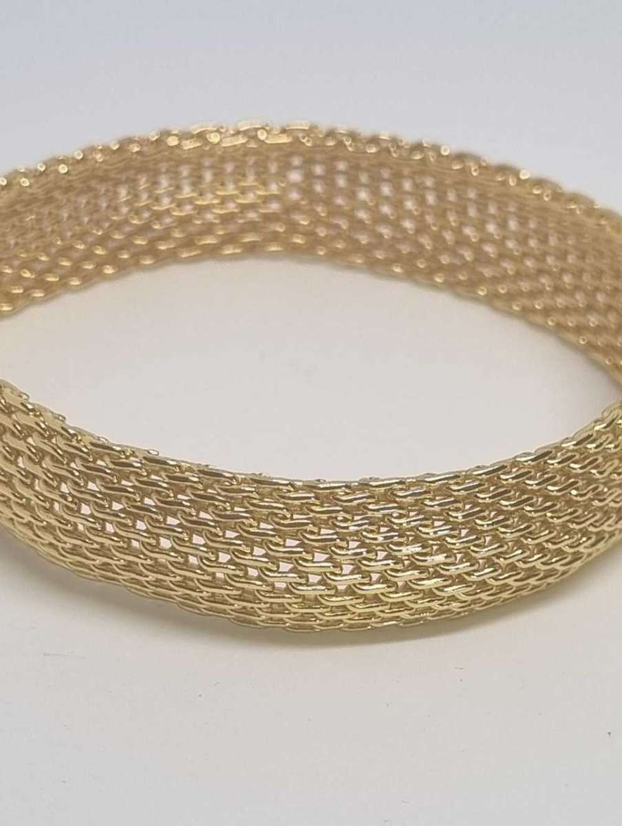 24ct Yellow Gold Mesh Bangle