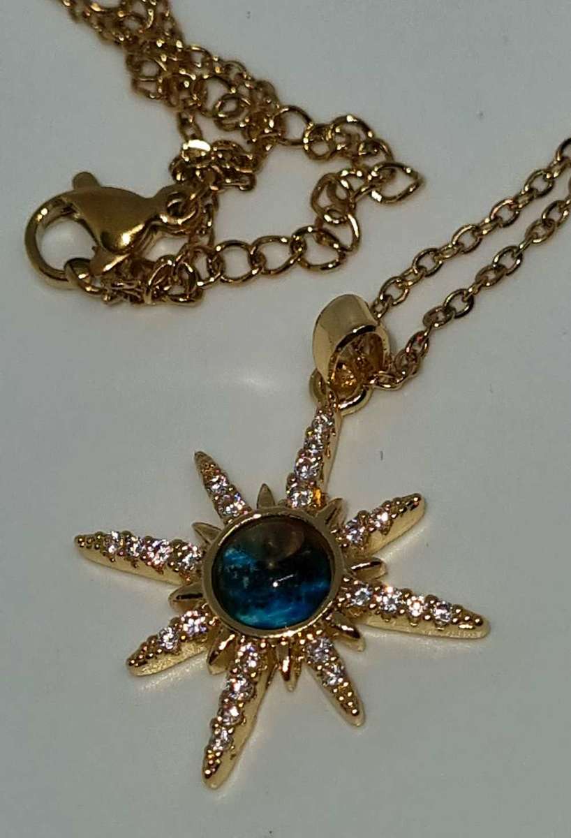 Stainless Steel Necklace with Zirconia Pendant