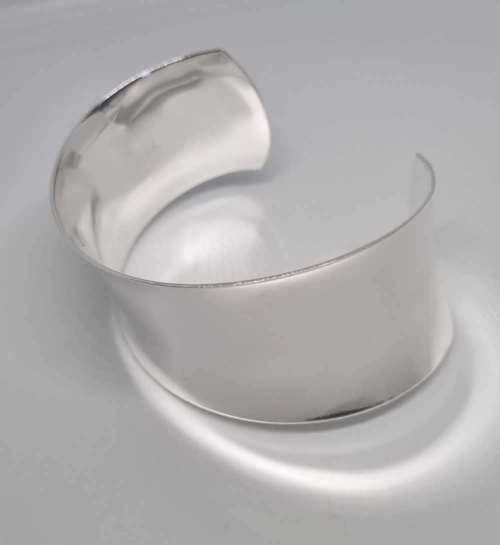 925 Silver Wide Band Open Cuff Bracelet