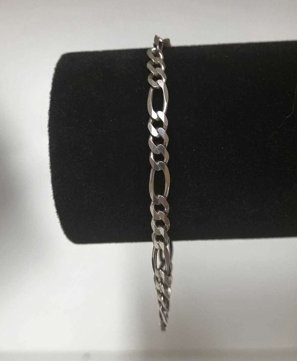 925 Silver Figaro Bracelet