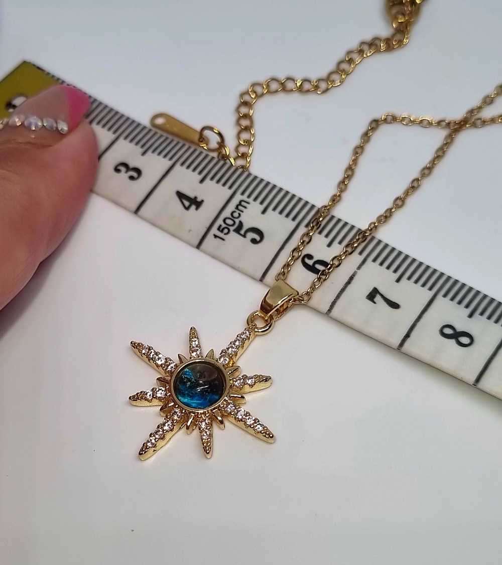 Stainless Steel Necklace with Zirconia Pendant