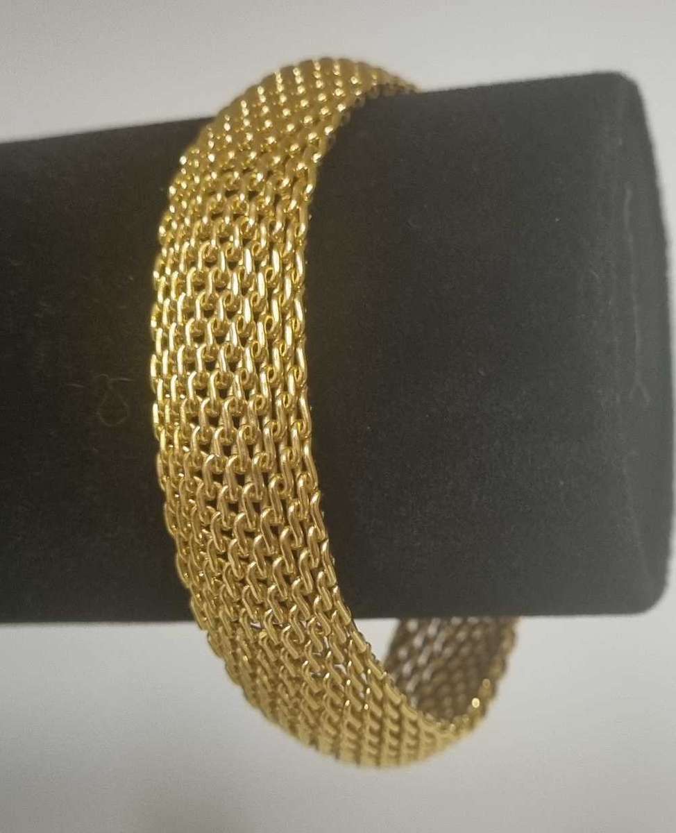 24ct Yellow Gold Mesh Bangle