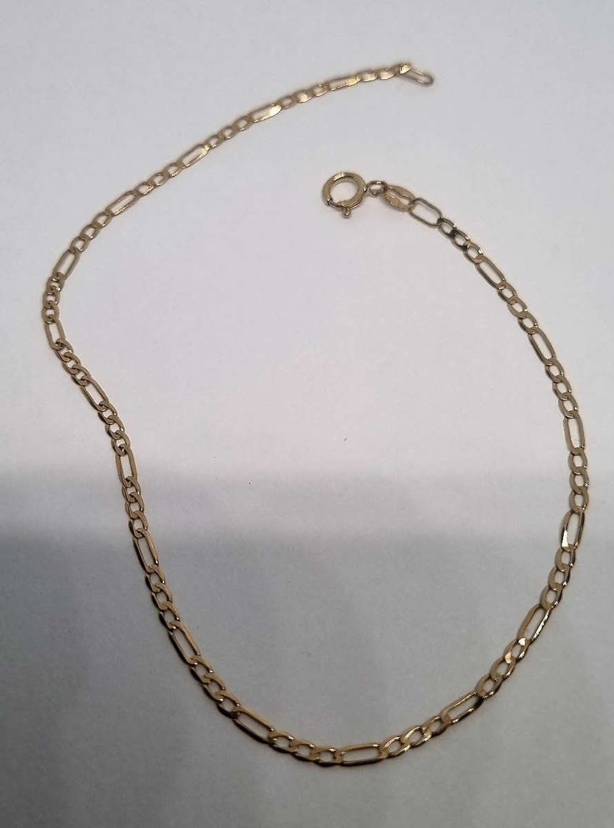 9ct Yellow Gold Figaro Link Bracelet