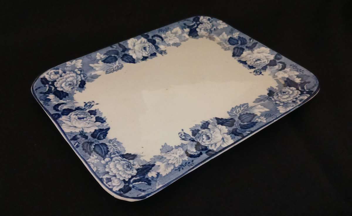 ENOCH WOODS ENGLISH SCENERY BLUE & WHITE PLATE