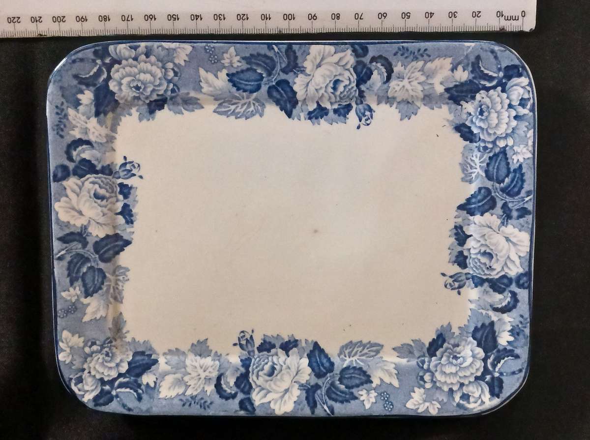 ENOCH WOODS ENGLISH SCENERY BLUE & WHITE PLATE