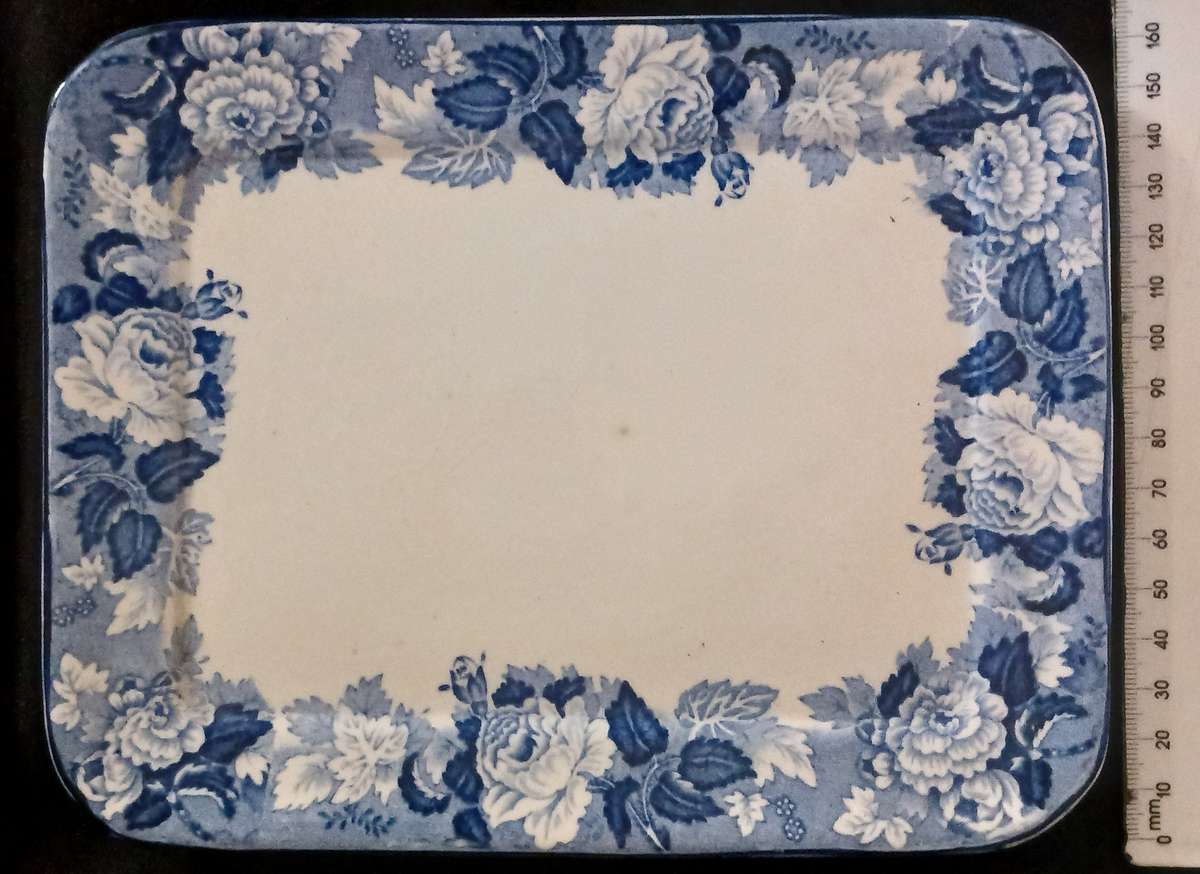 ENOCH WOODS ENGLISH SCENERY BLUE & WHITE PLATE