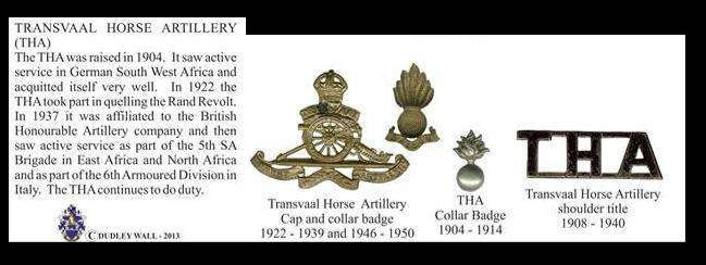 WW1 TRANSVAAL HORSE ARTILLERY SHOULDER TITLE                       R140