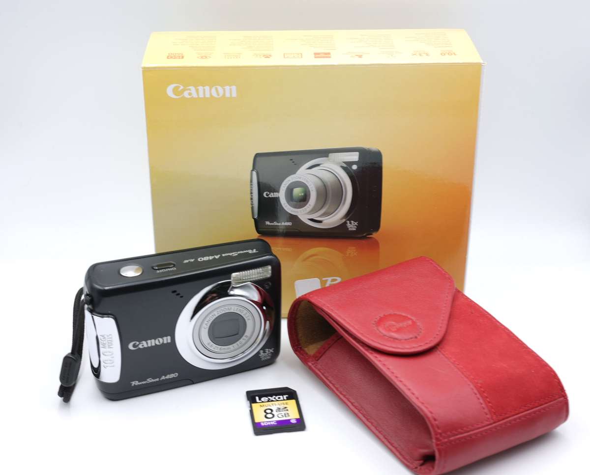Canon Powershot A480 digital point and shoot camera.