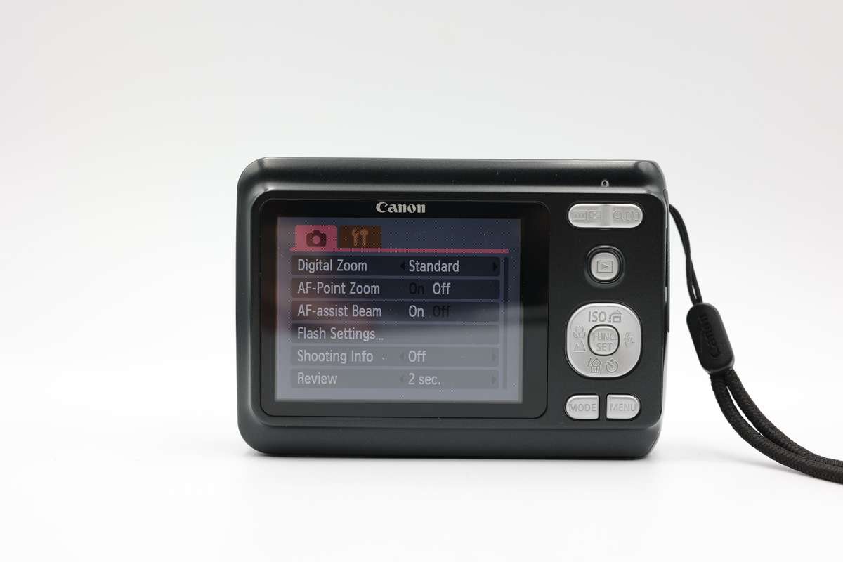 Canon Powershot A480 digital point and shoot camera.