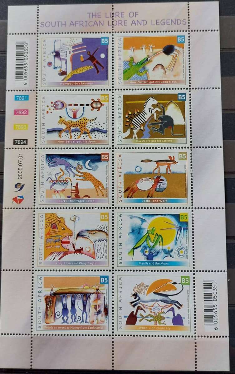 RSA - 2005 - SACC 1729 - Folk Lore and legends - Sheetlet of 10 - MNH