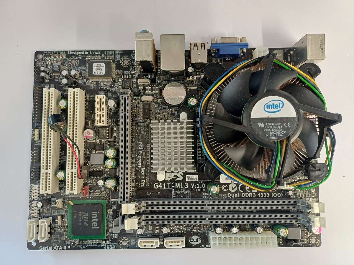 ECS G41T - M13 V1.0 Motherboard with Pentium CPU and 4gb Ram