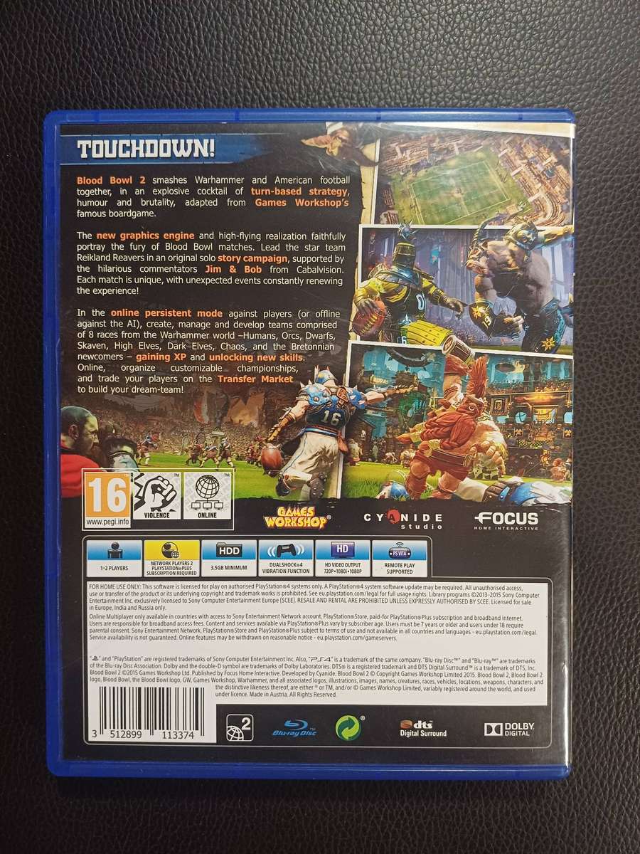 Blood Bowl 2 PS4
