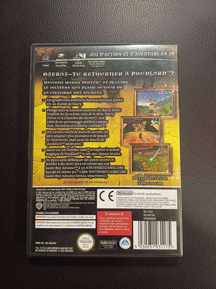 Harry Potter and the Chamber of Secrets GameCube (French Pal version plays in English)