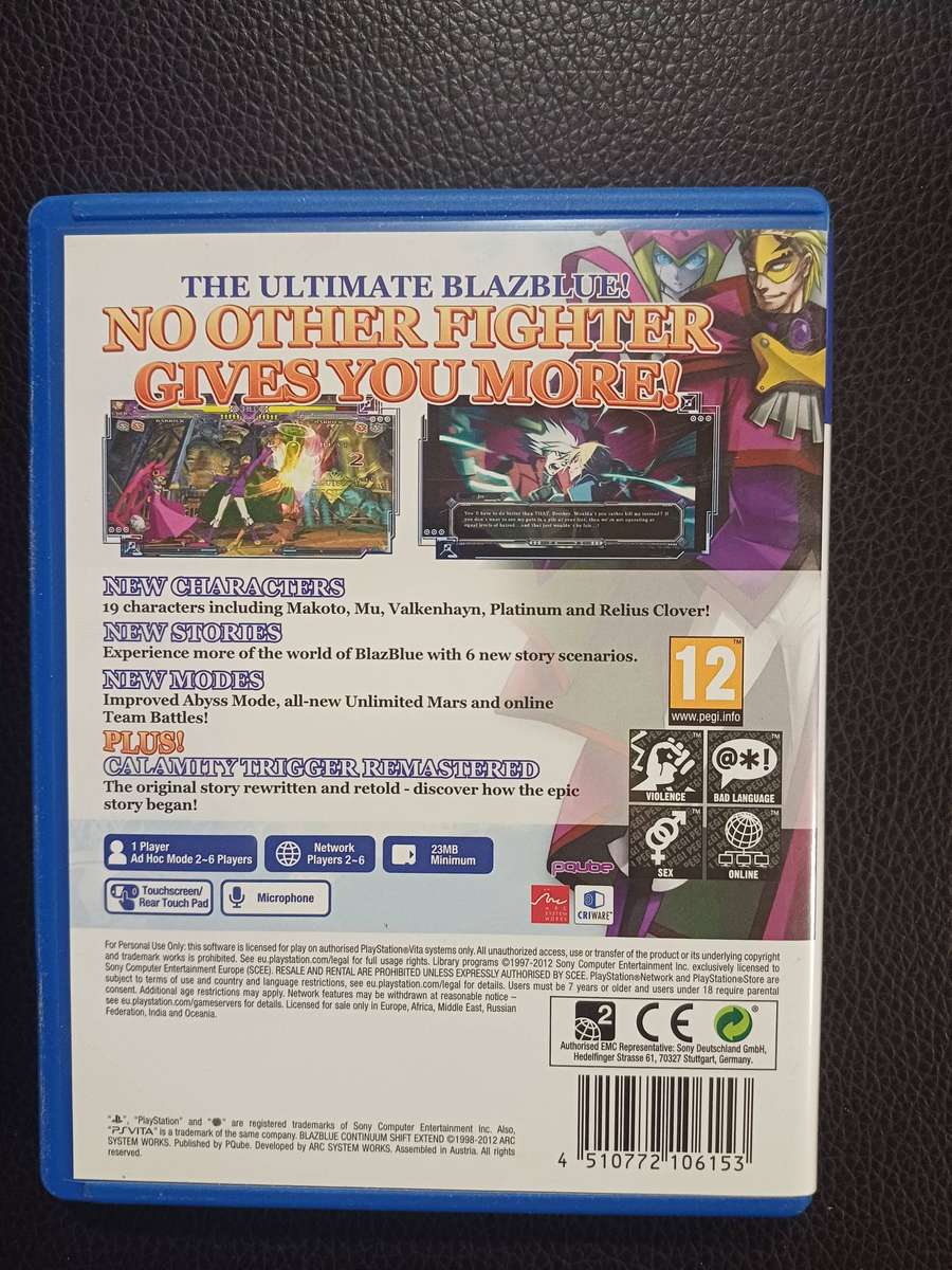 Blaze Blue Continuum Shift Extend Limited Edition PSVita