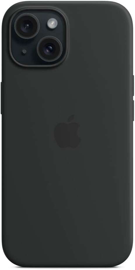 Silicone Case for Apple iPhone 15  with MagSafe - Black