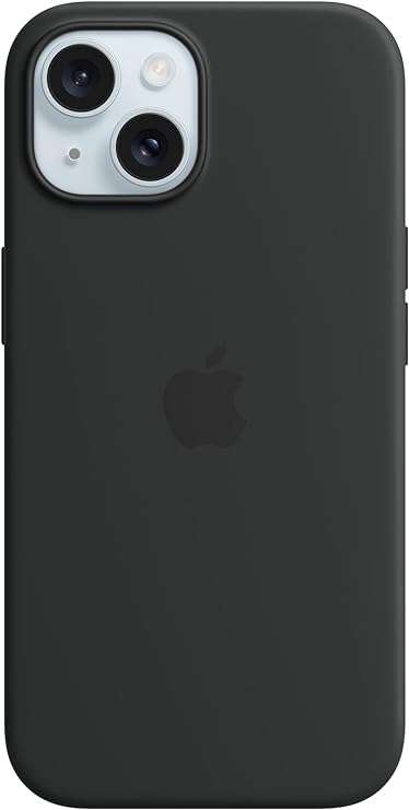 Silicone Case for Apple iPhone 15  with MagSafe - Black