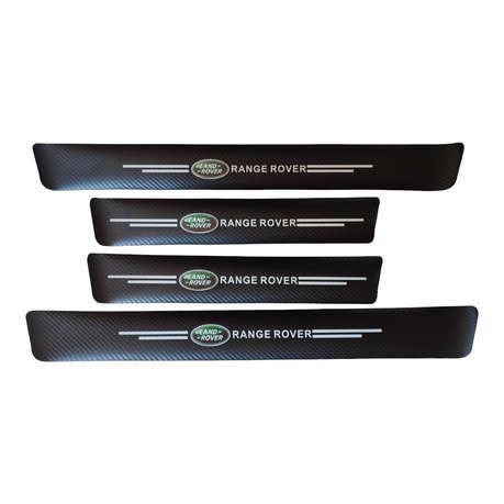 Decorative 4Piece Carbon Fiber Car Door Sill Protectors for Land Rover