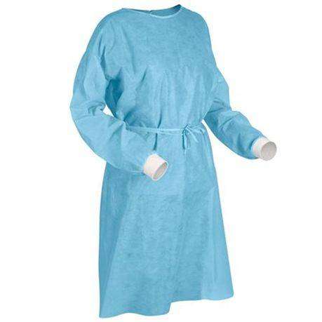 10 x Blue Surgical Protective Gown -50GSM - Large