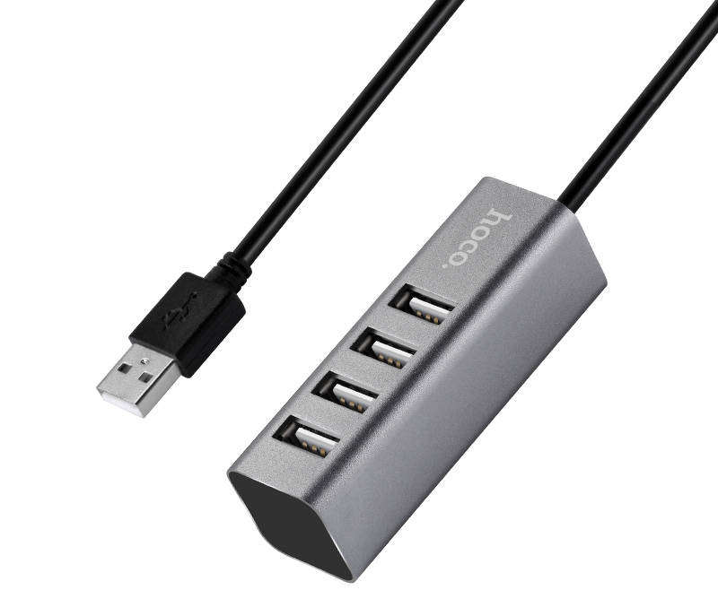 4-Port USB 2.0Hoco HB1 4 Port USB HUB Line Machine Expansion - Tarnish